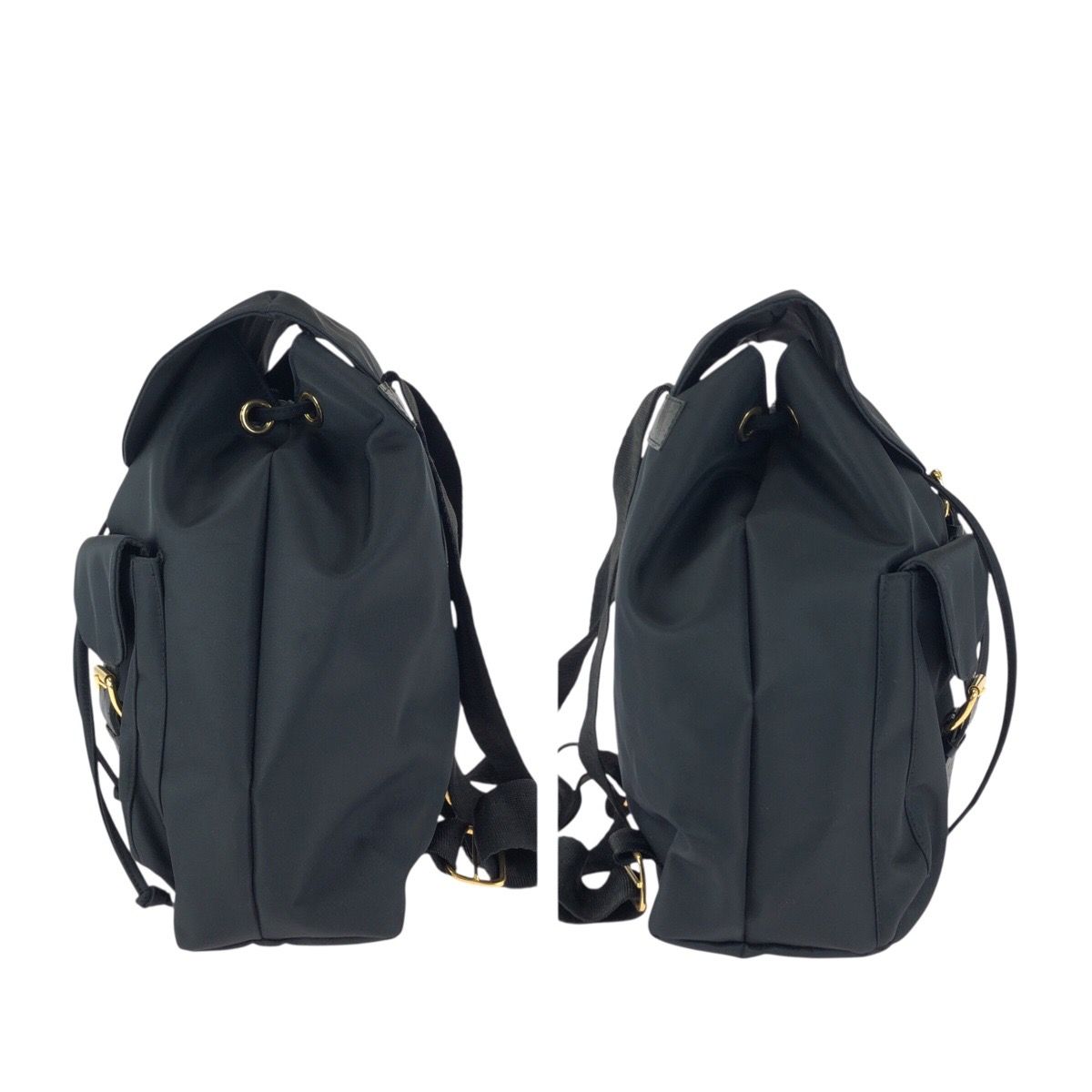 Versace Vintage Medusa Black Nylon Leather Backpack — view 7