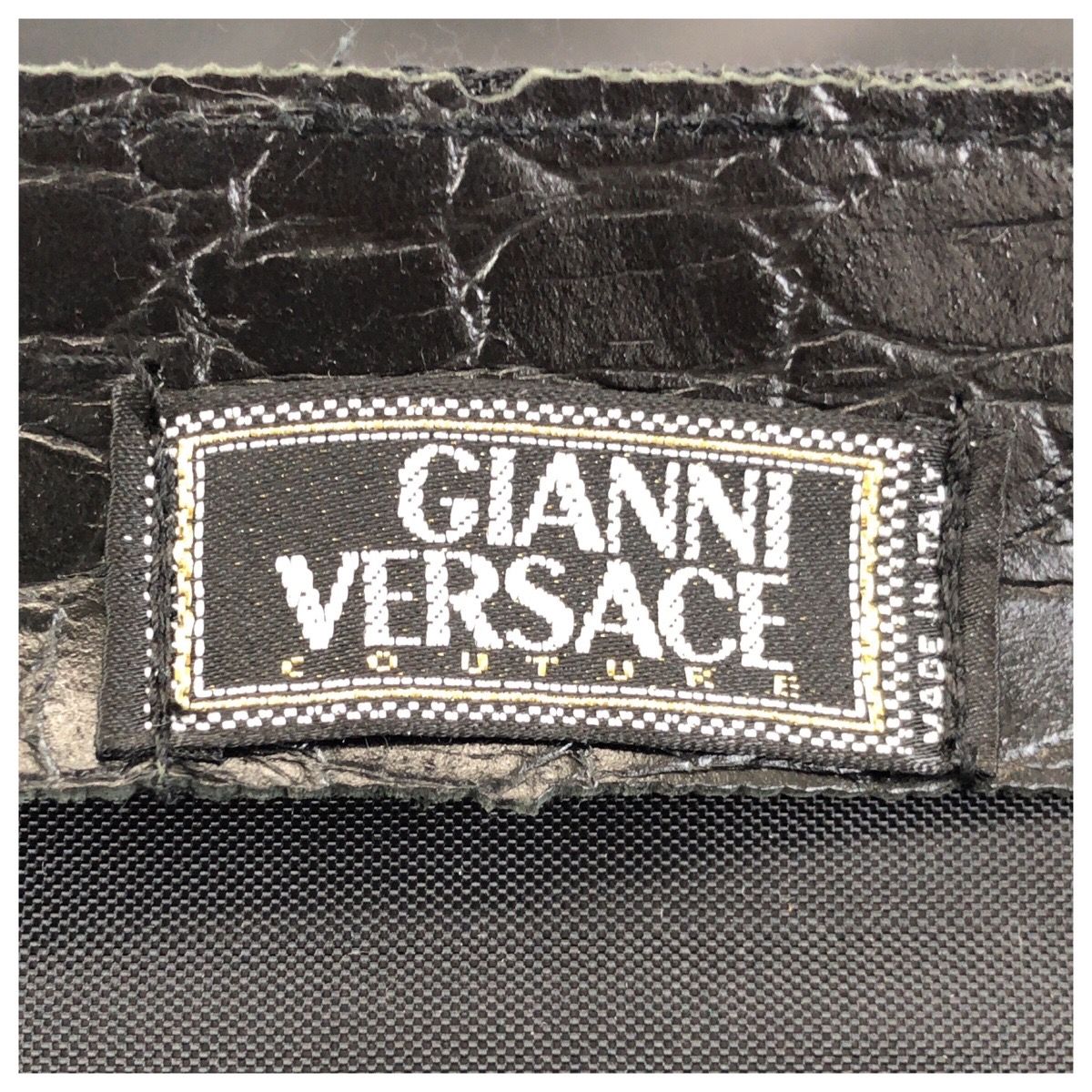 Versace Vintage Medusa Black Nylon Leather Backpack — view 4