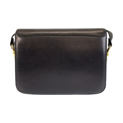 Celine Carriage Black Gold Leather Shoulder Bag — view 2