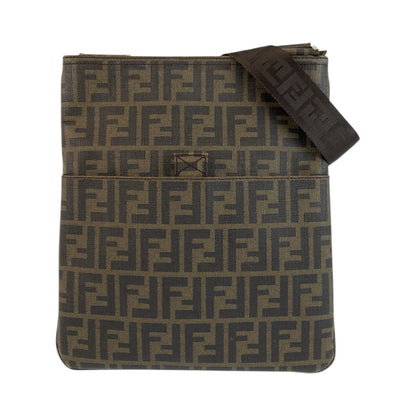 Fendi Zucca Brown Gold Shoulder Bag Pochette