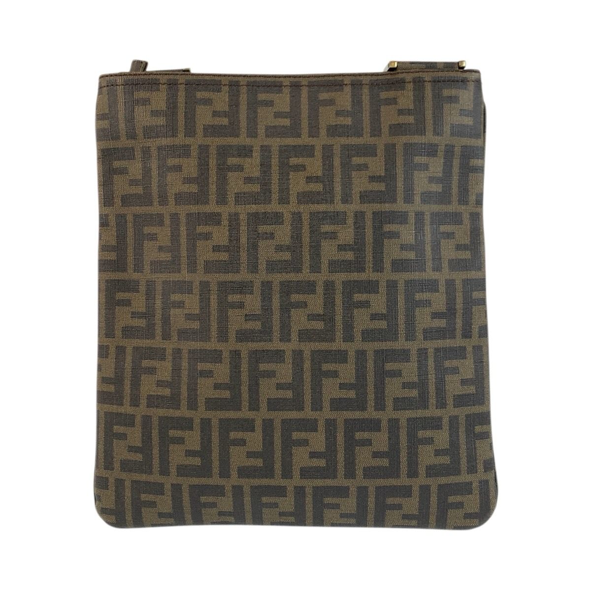 Fendi Zucca Brown Gold Shoulder Bag Pochette — view 2