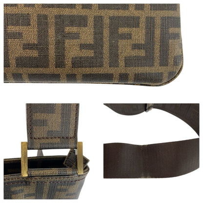 Fendi Zucca Brown Gold Shoulder Bag Pochette — view 5
