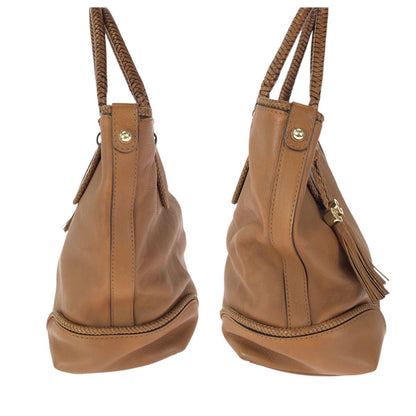 Gucci Marrakech Tassel Brown Gold Leather Tote — view 8