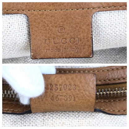 Gucci Marrakech Tassel Brown Gold Leather Tote — view 4