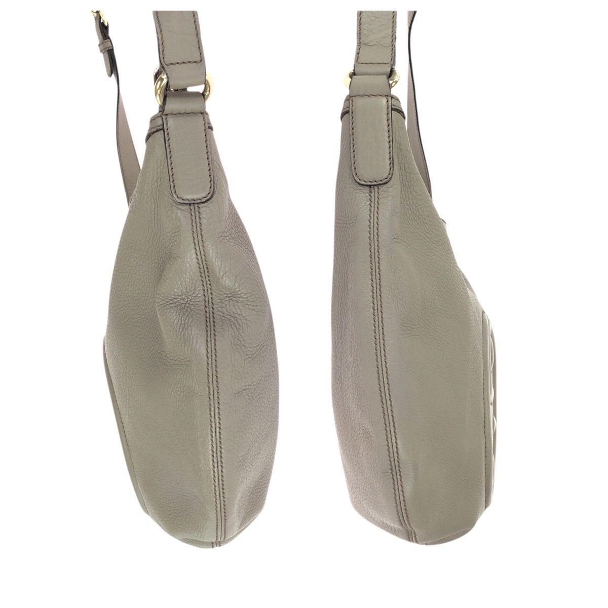 Gucci Soho Interlocking Tassel Gray Gold Leather Shoulder Bag — view 8