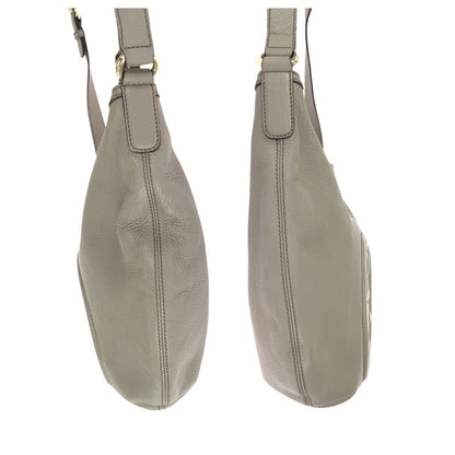 Gucci Soho Interlocking Tassel Gray Gold Leather Shoulder Bag — view 8