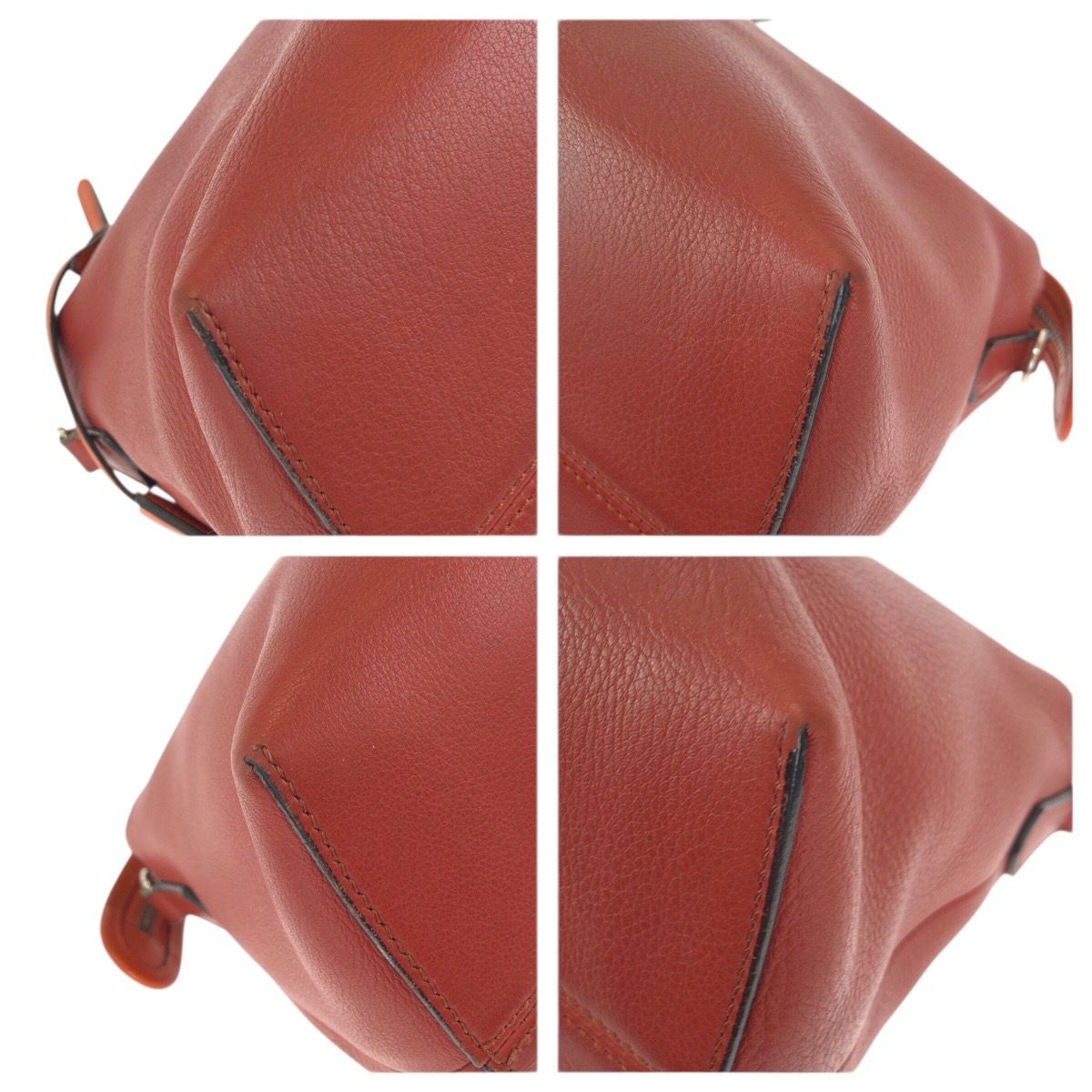 Fendi by the Way 2-Way Large Orange Brown Silver Leather Shoulder Bag — view 3