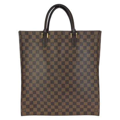 Louis Vuitton Damier Ebene Sac Pura Brown Gold Leather Tote Business
