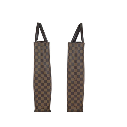 Louis Vuitton Damier Ebene Sac Pura Brown Gold Leather Tote Business — view 8
