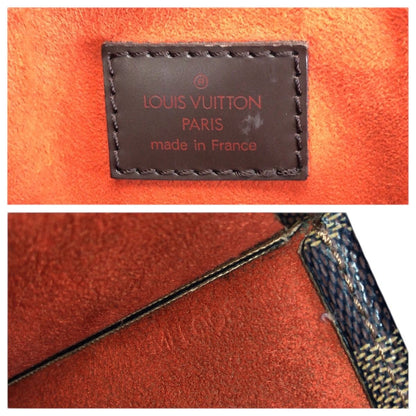 Louis Vuitton Damier Ebene Sac Pura Brown Gold Leather Tote Business — view 4