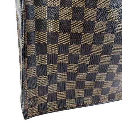 Louis Vuitton Damier Ebene Sac Pura Brown Gold Leather Tote Business — view 5
