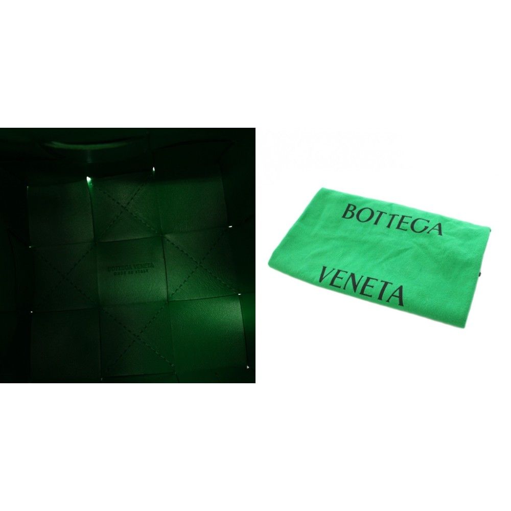 Bottega Veneta Cassette Shoulder Bag Leather Green KH — view 9