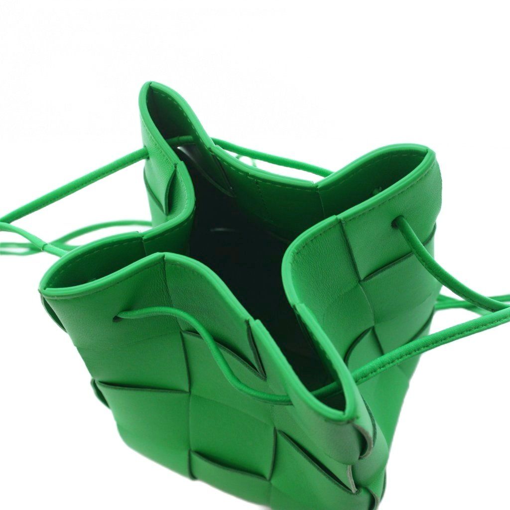 Bottega Veneta Cassette Shoulder Bag Leather Green KH — view 6