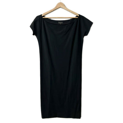 Gucci Dress 42 M Black Short Sleeve Long Length