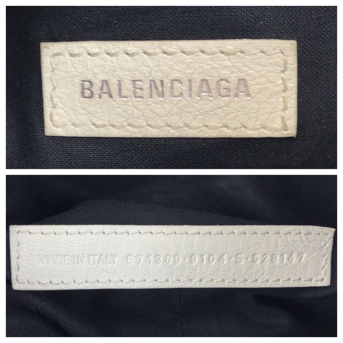 Balenciaga le Cagole XS White Silver Leather Shoulder Bag Pochette — view 4