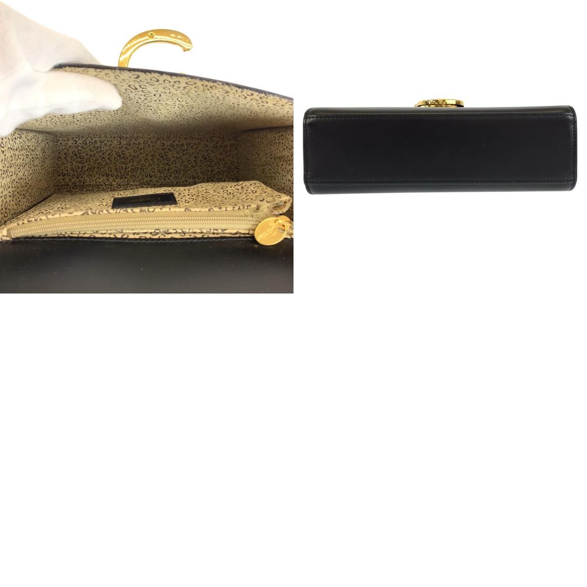 Cartier Panthère Black Gold Leather Handbag — view 9