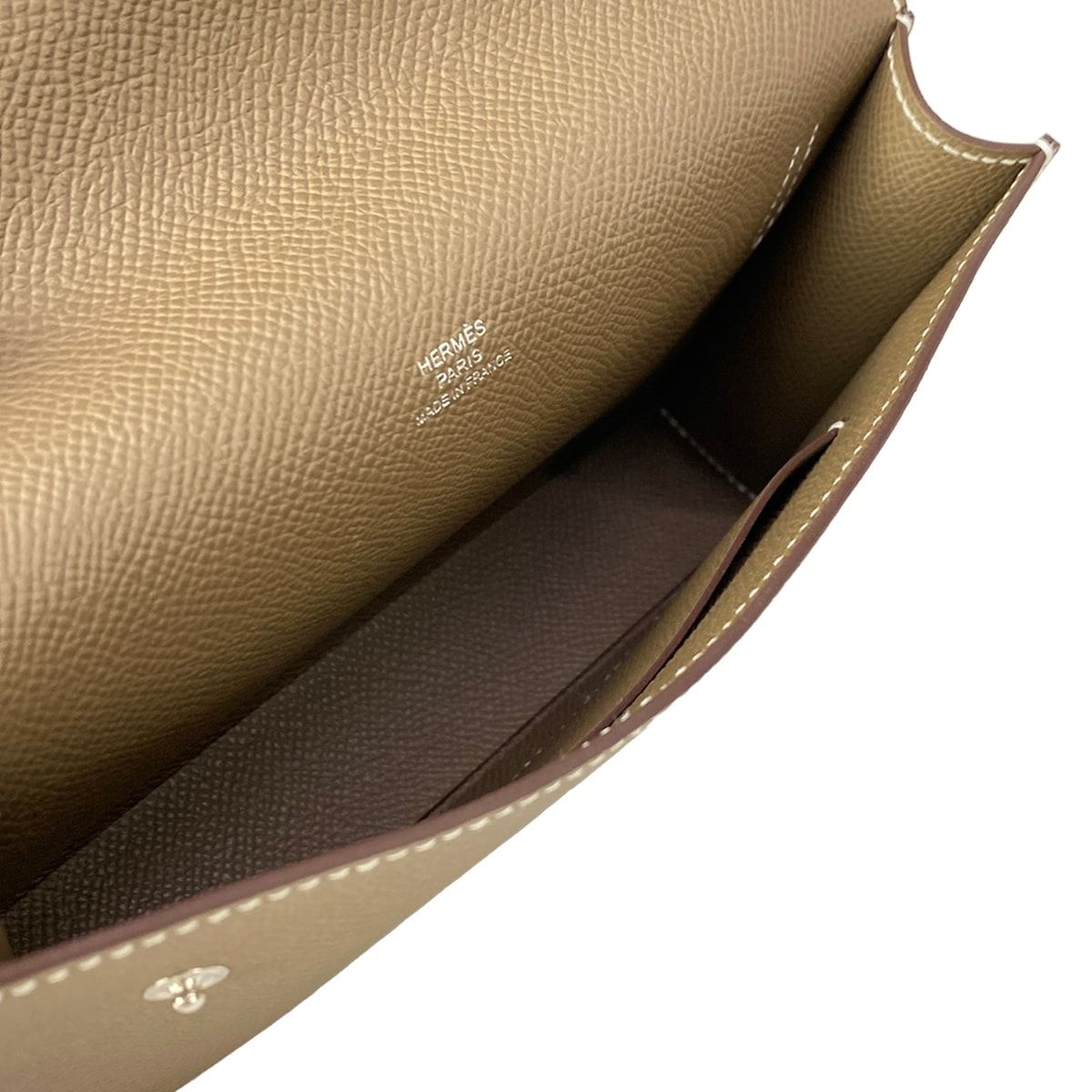 Hermes Wallet Nap to Go Etoupe Shoulder Silver — view 4