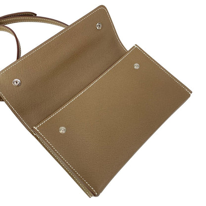 Hermes Wallet Nap to Go Etoupe Shoulder Silver — view 3