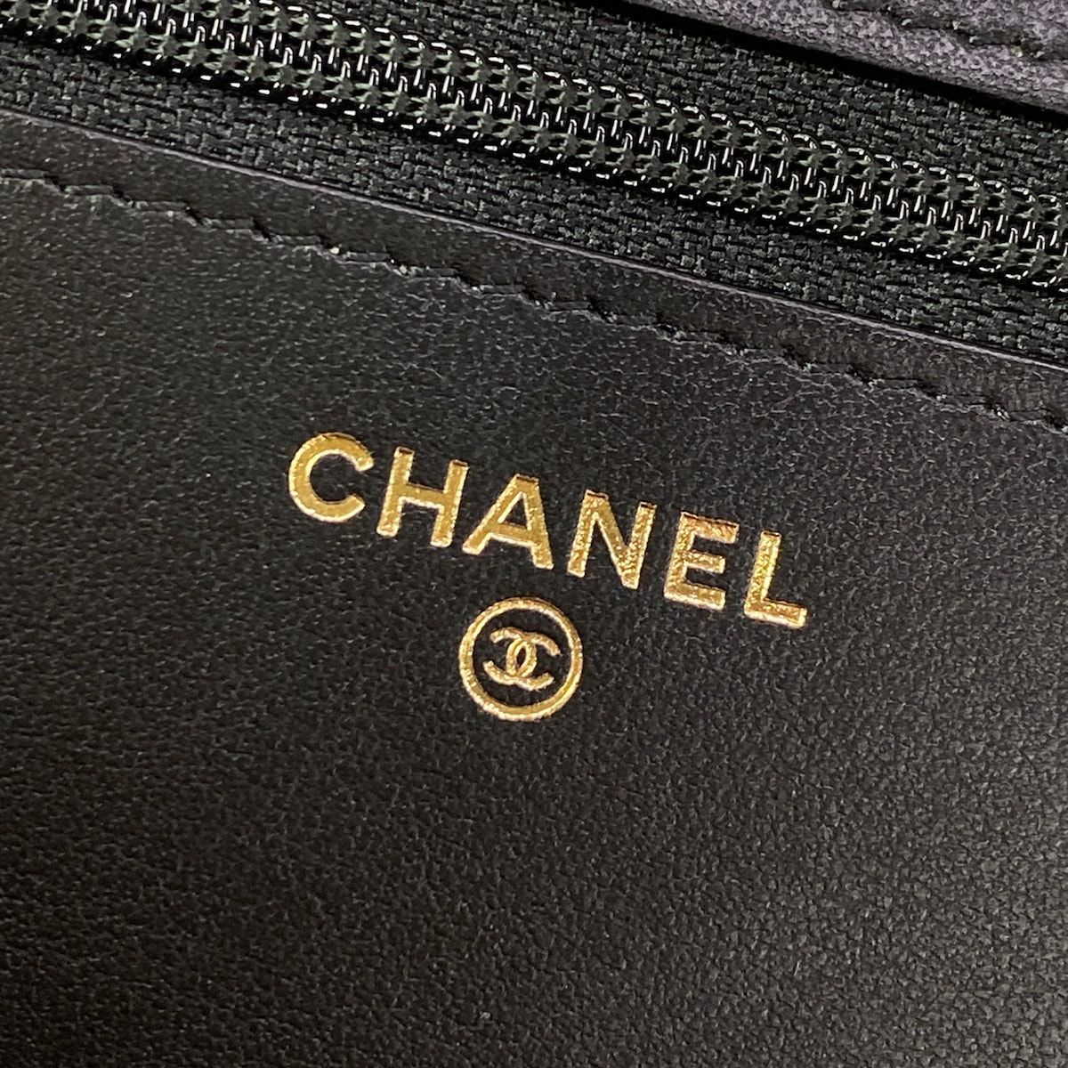 Chanel Wallet Black Matte Togo Metal — view 6