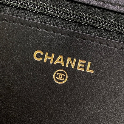 Chanel Wallet Black Matte Togo Metal — view 6