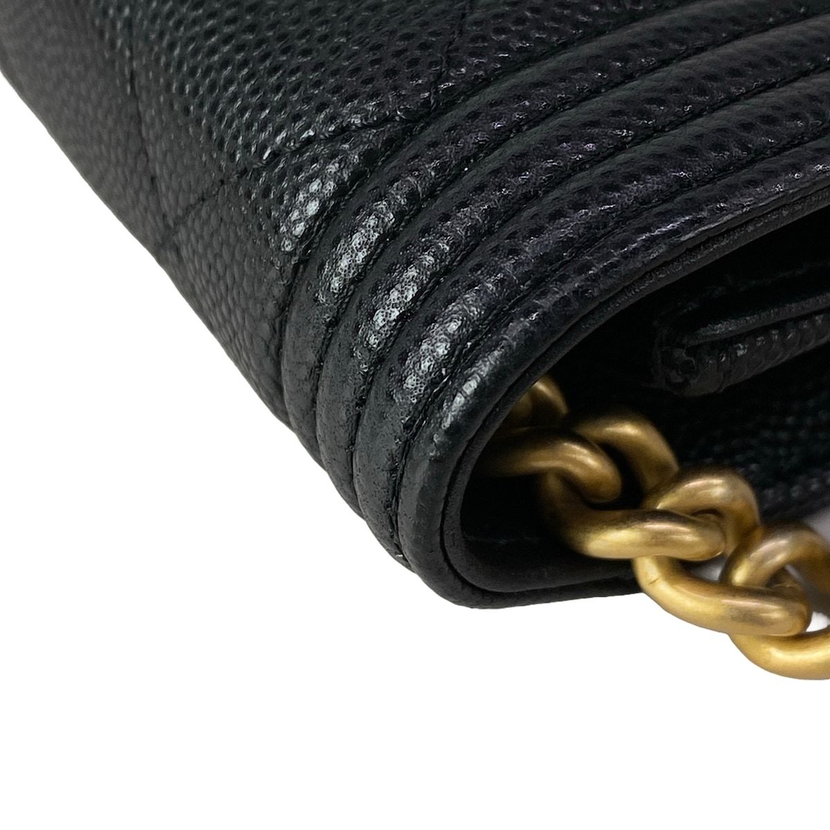 Chanel Wallet Black Matte Togo Metal — view 8