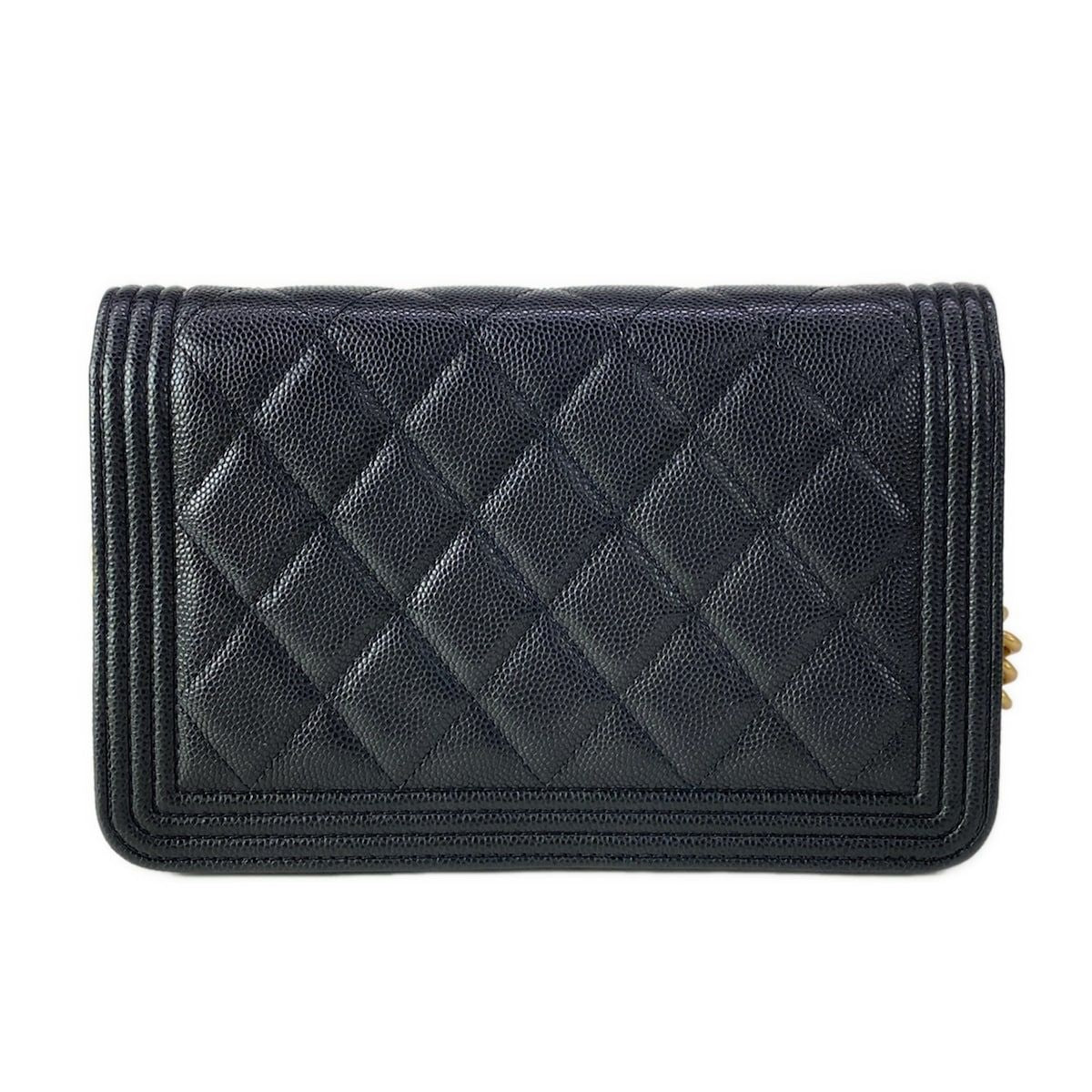 Chanel Wallet Black Matte Togo Metal — view 2