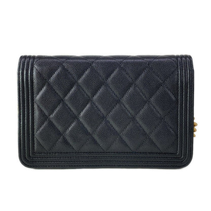 Chanel Wallet Black Matte Togo Metal — view 2