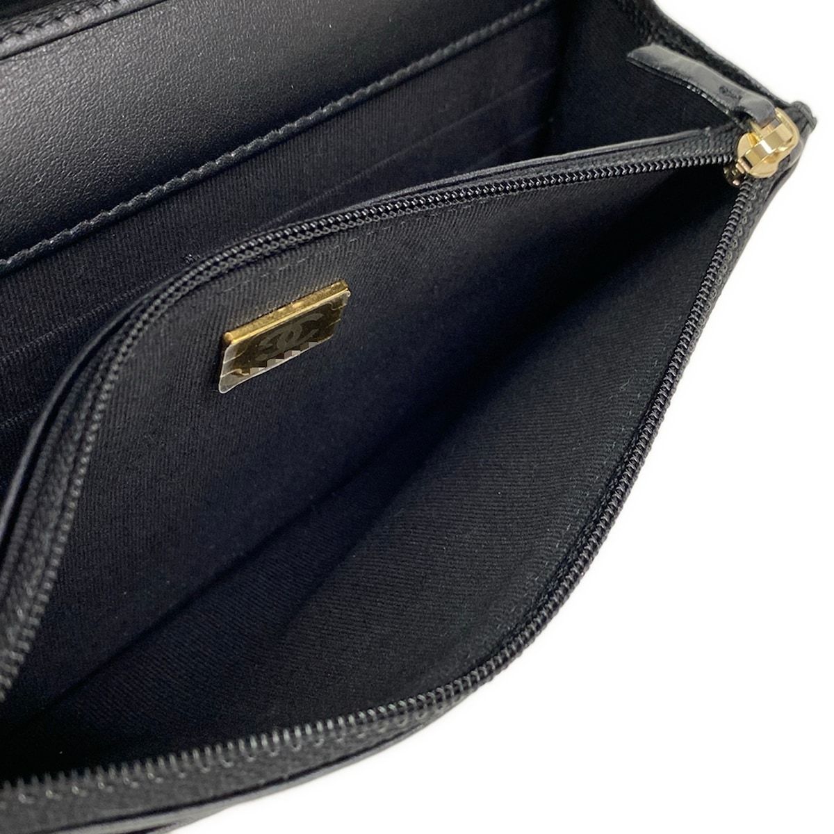 Chanel Wallet Black Matte Togo Metal — view 5