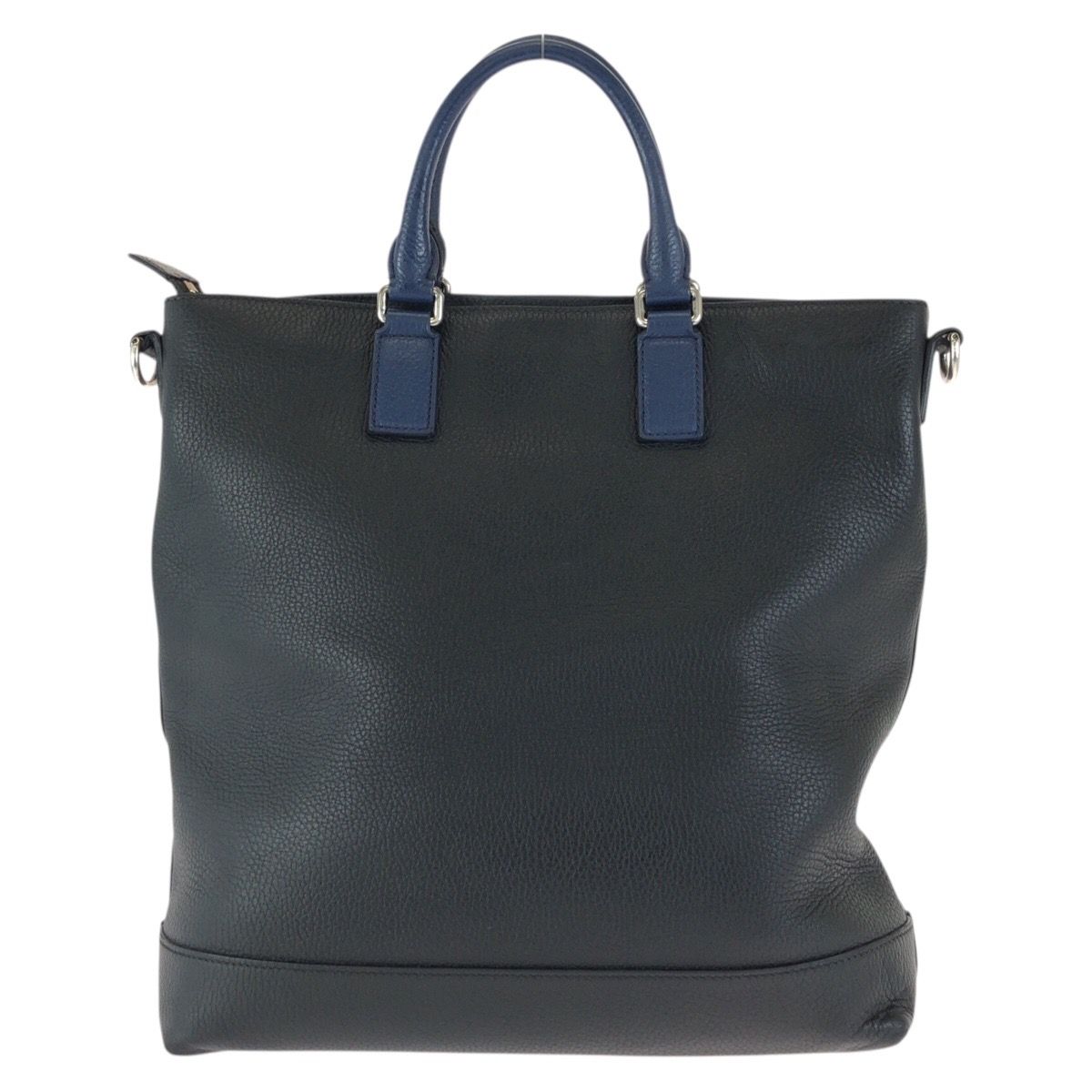 Gucci Cosmopolis 2-Way Navy Black Silver Leather Shoulder Bag — view 2