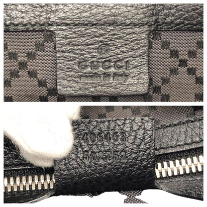 Gucci Cosmopolis 2-Way Navy Black Silver Leather Shoulder Bag — view 4