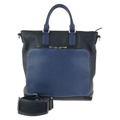 Gucci Cosmopolis 2-Way Navy Black Silver Leather Shoulder Bag