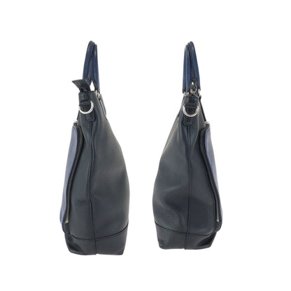 Gucci Cosmopolis 2-Way Navy Black Silver Leather Shoulder Bag — view 8