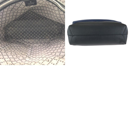 Gucci Cosmopolis 2-Way Navy Black Silver Leather Shoulder Bag — view 9
