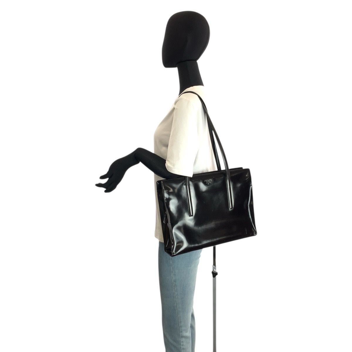 Prada Logo Tote Brown — view 6