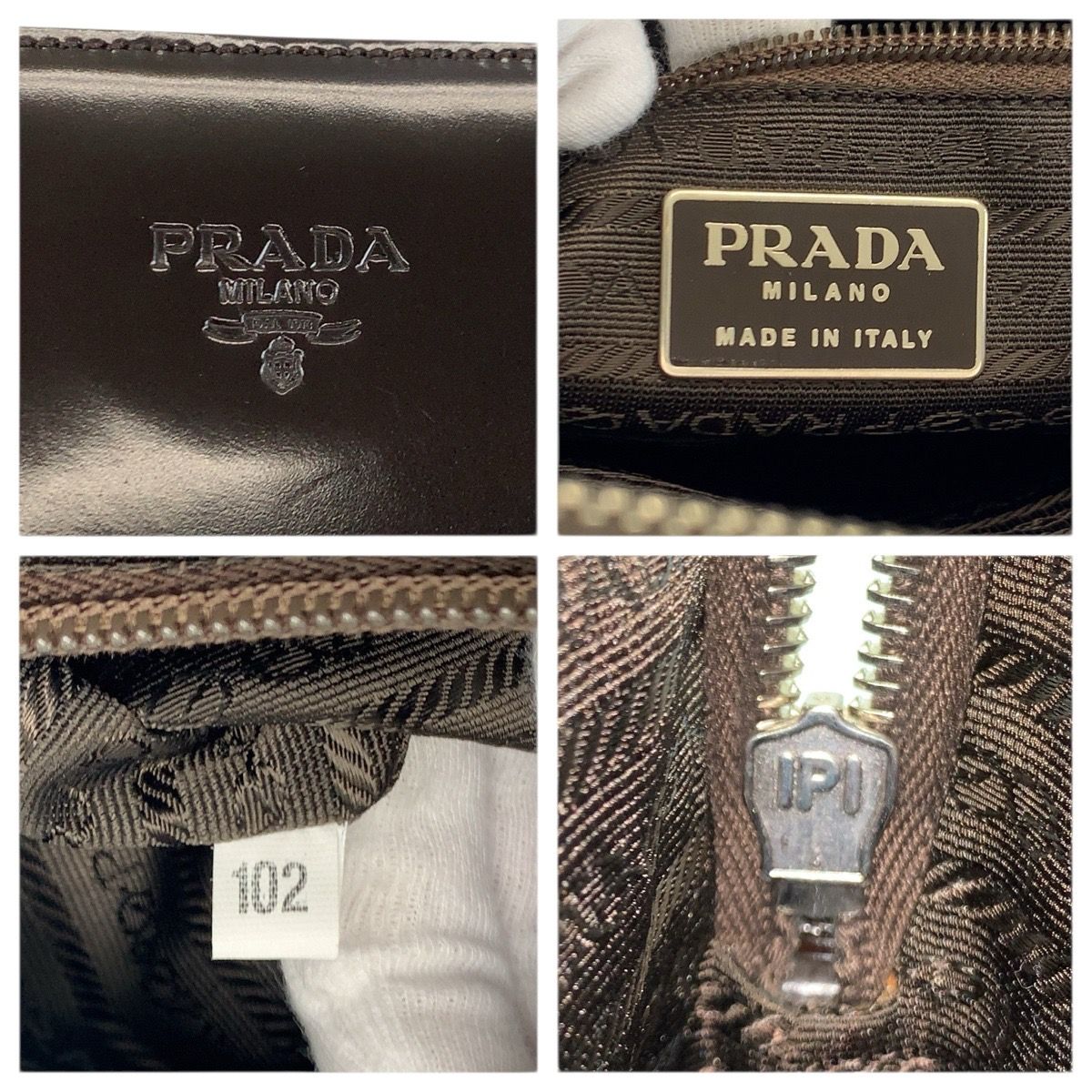 Prada Logo Tote Brown — view 3