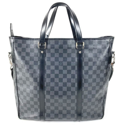 Louis Vuitton Shoulder Bag Tadao Damier Graphite Canvas Black — view 2