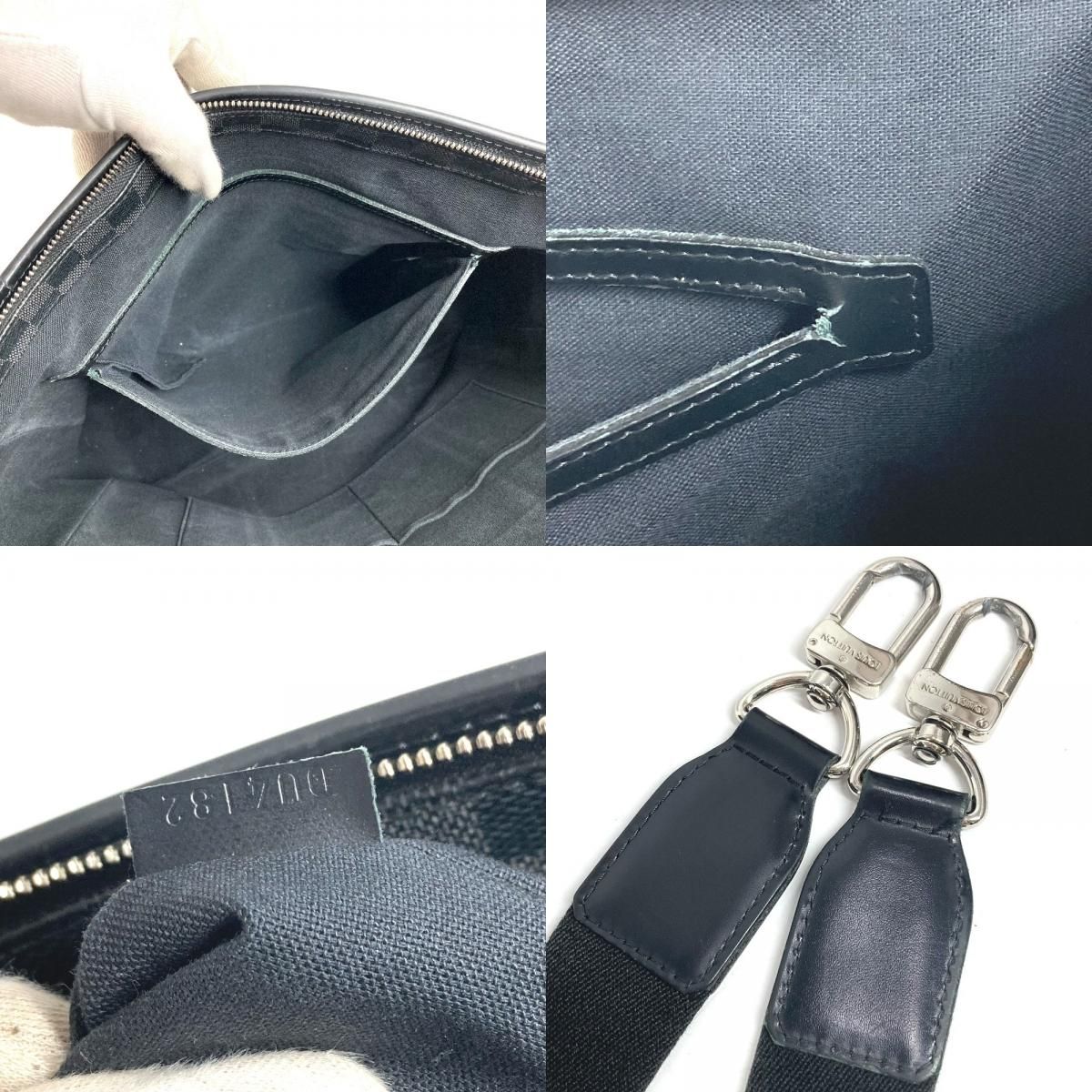 Louis Vuitton Shoulder Bag Tadao Damier Graphite Canvas Black — view 9