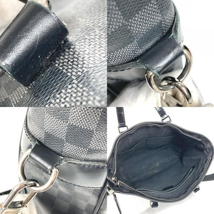 Louis Vuitton Shoulder Bag Tadao Damier Graphite Canvas Black — view 8