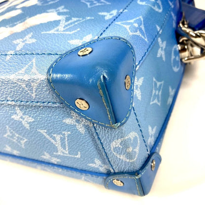Louis Vuitton Shoulder Bag Soft Trunk Leather Canvas Blue — view 6