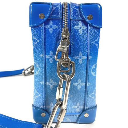 Louis Vuitton Shoulder Bag Soft Trunk Leather Canvas Blue — view 3