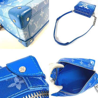 Louis Vuitton Shoulder Bag Soft Trunk Leather Canvas Blue — view 7