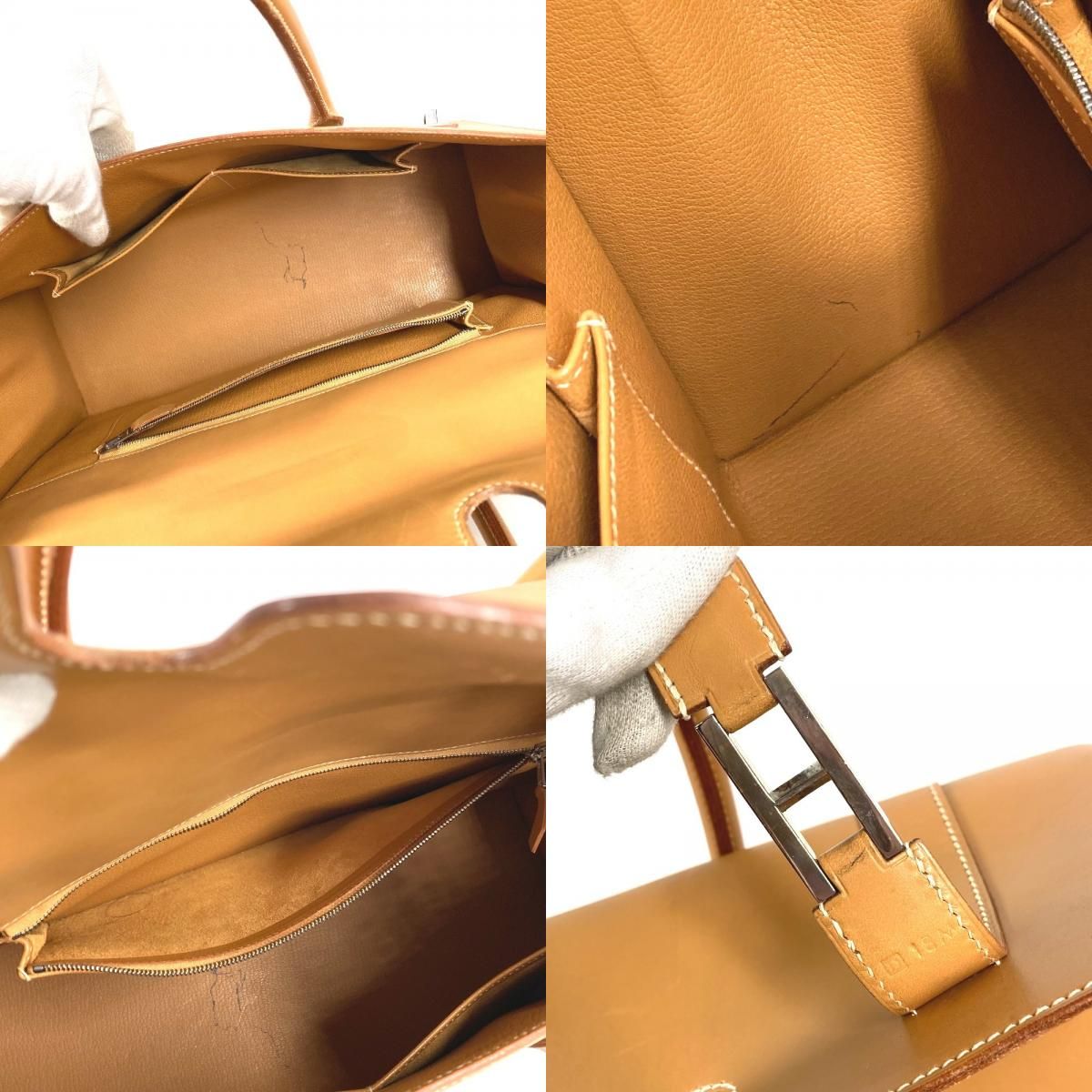 Hermes Handbag Drag 37 Box Calf Natural Beige — view 9