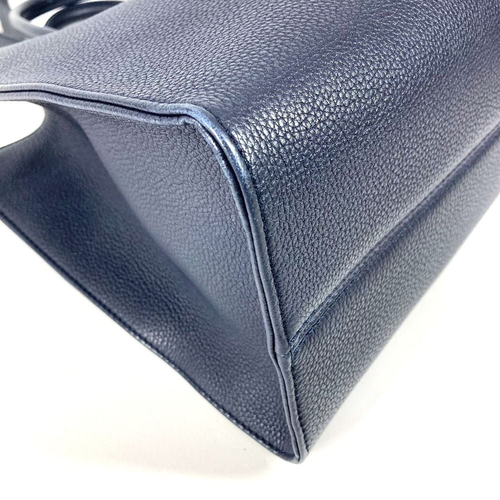Louis Vuitton Shoulder Bag On The Go MM Leather Navy — view 7