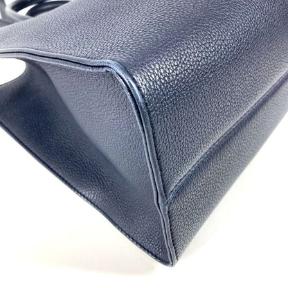 Louis Vuitton Shoulder Bag On The Go MM Leather Navy — view 7