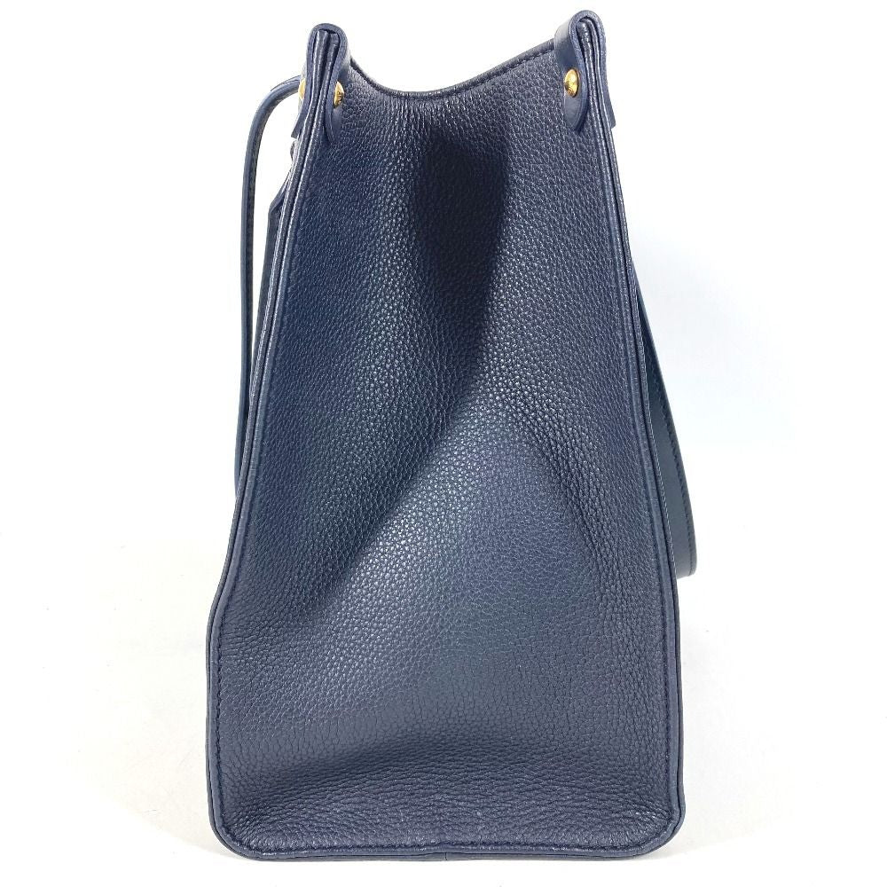 Louis Vuitton Shoulder Bag On The Go MM Leather Navy — view 4