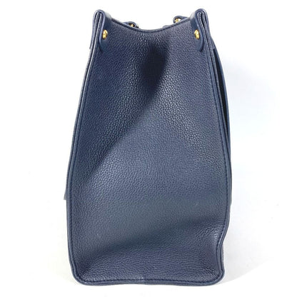 Louis Vuitton Shoulder Bag On The Go MM Leather Navy — view 3