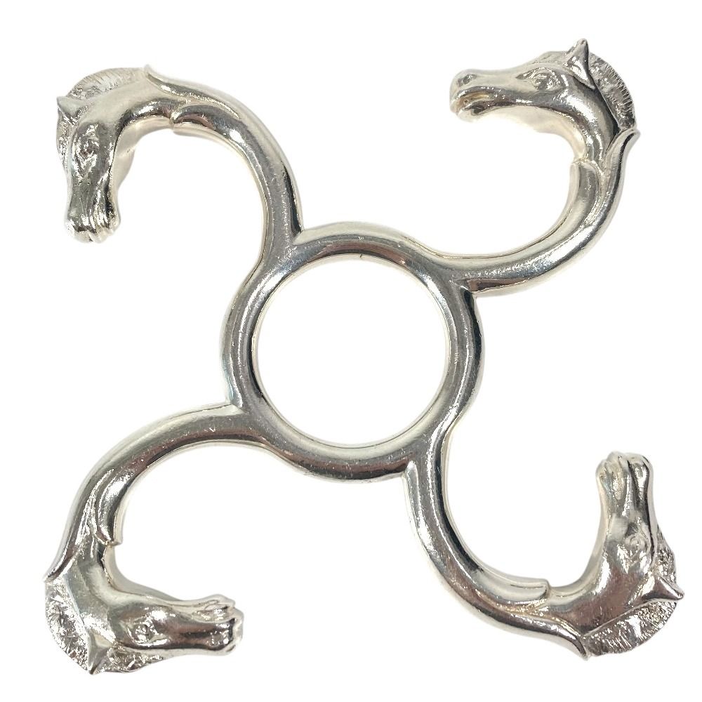 Hermes Object Cheval Horse Co Star Pot Stand Silver Shoulder Bag