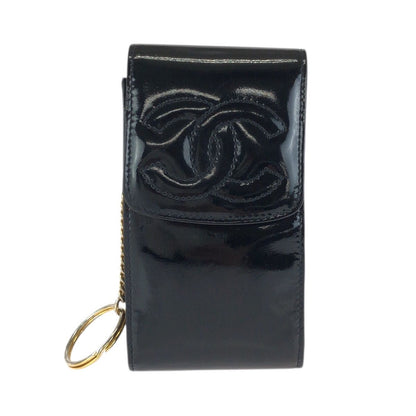 Chanel CC Logo Black Gold Enamel Case Cigarette