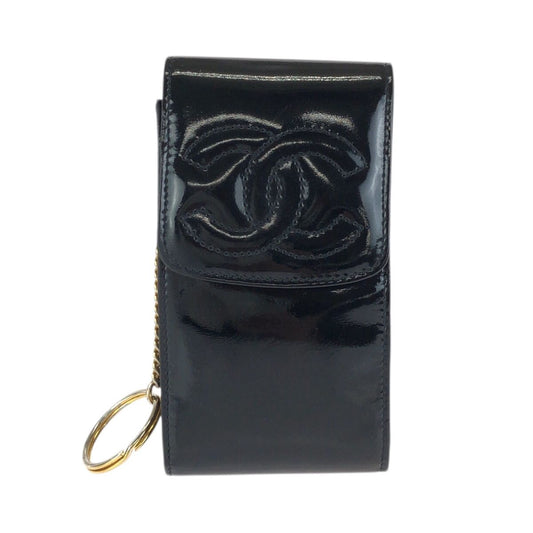 Chanel CC Logo Black Gold Enamel Case Cigarette
