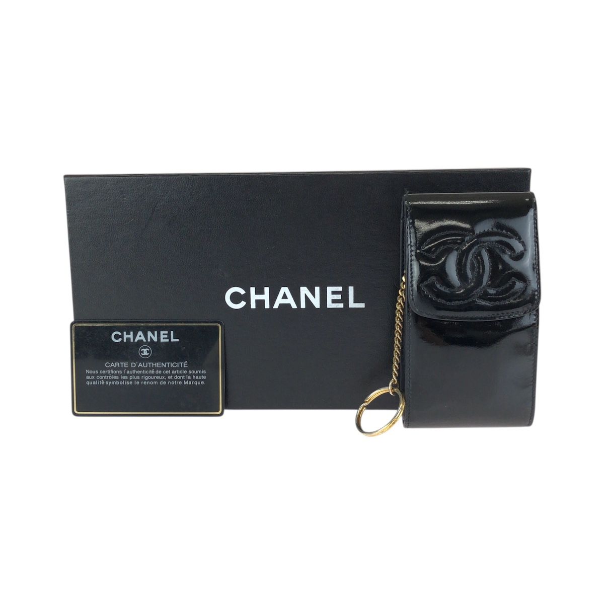 Chanel CC Logo Black Gold Enamel Case Cigarette — view 8